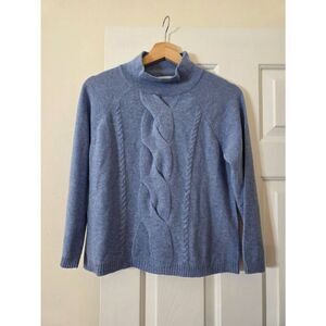 Qi Cashmere Sweater Blue M NWT